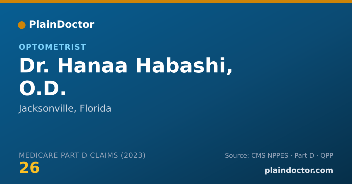Shareable card for Hanaa Habashi, O.D. - Optometrist, Jacksonville, FL