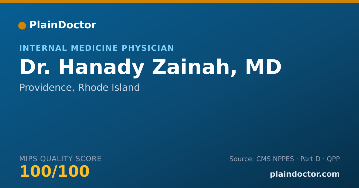 Shareable card for Hanady Zainah, MD - Internal Medicine Physician, Providence, RI