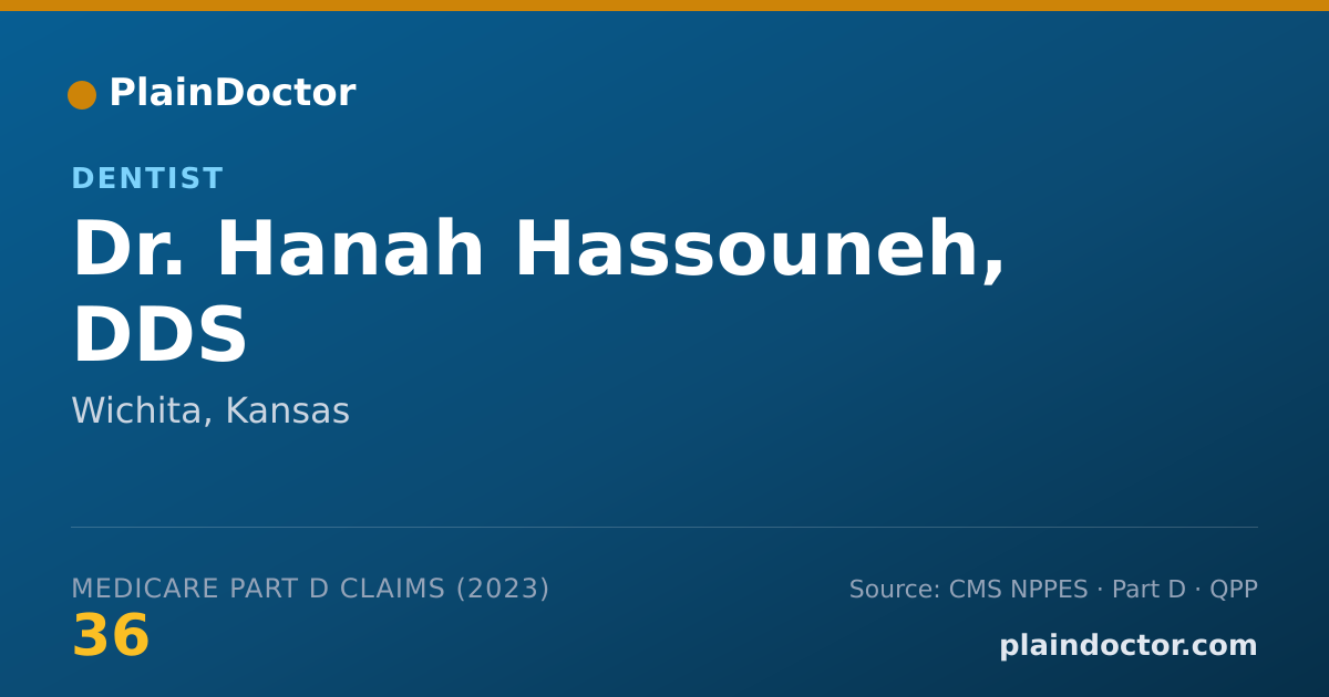 Shareable card for Hanah Hassouneh, DDS - Dentist, Wichita, KS