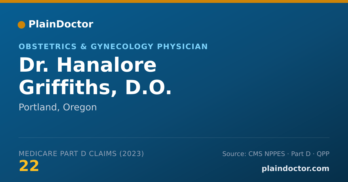 Shareable card for Hanalore Griffiths, D.O. - Obstetrics & Gynecology Physician, Portland, OR