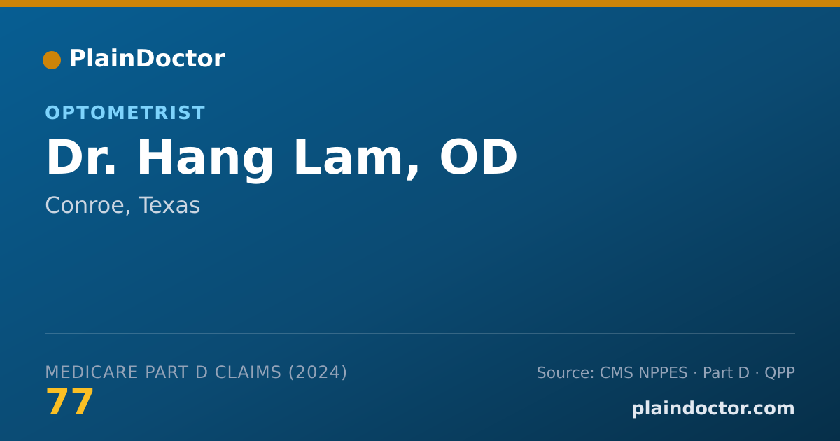 Shareable card for Hang Lam, OD - Optometrist, Conroe, TX
