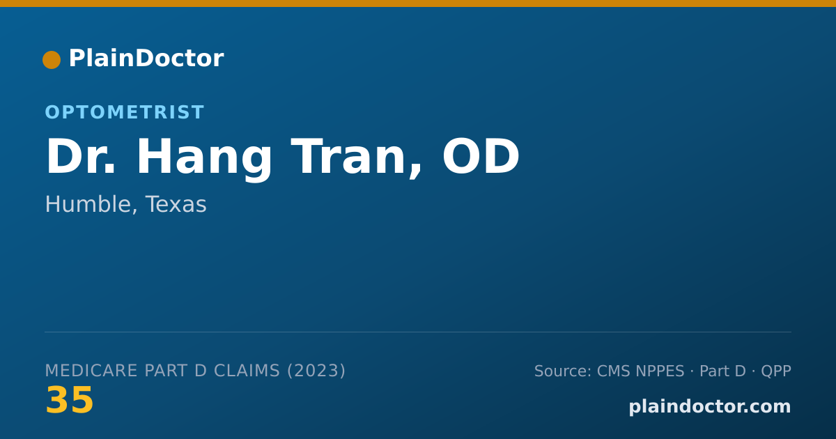 Shareable card for Hang Tran, OD - Optometrist, Humble, TX