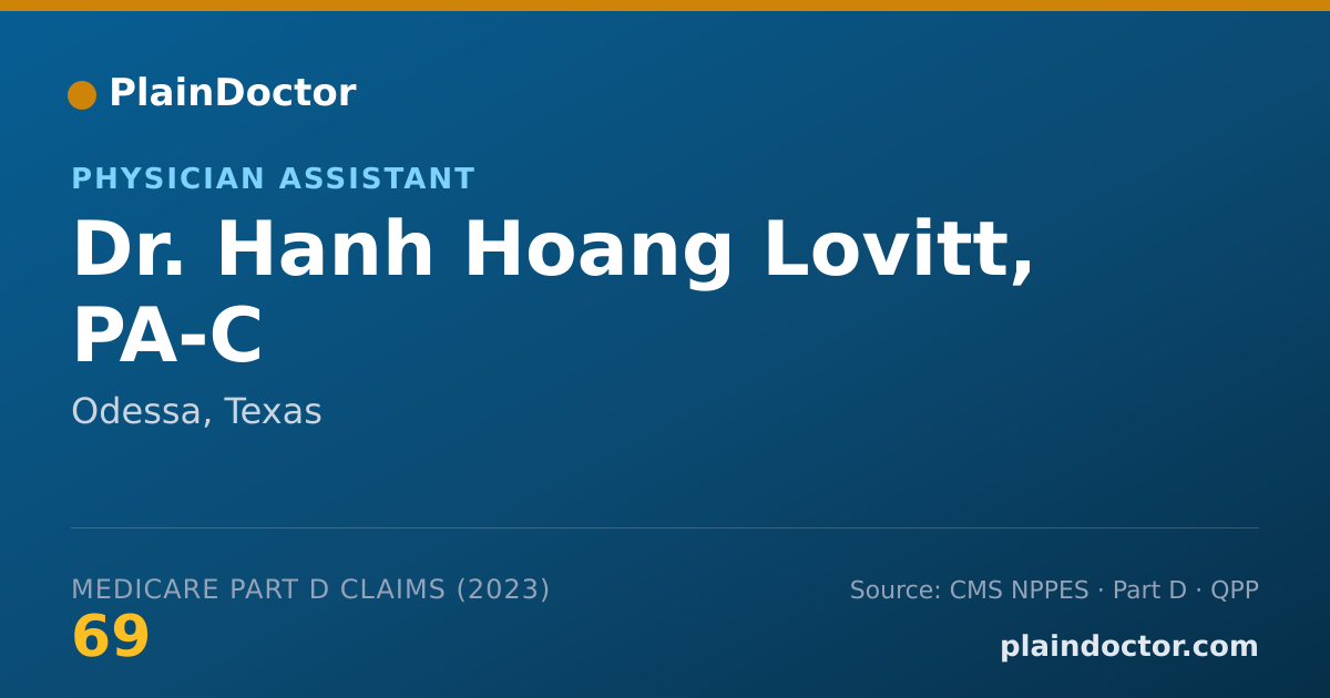 Shareable card for Hanh Hoang Lovitt, PA-C - Physician Assistant, Odessa, TX