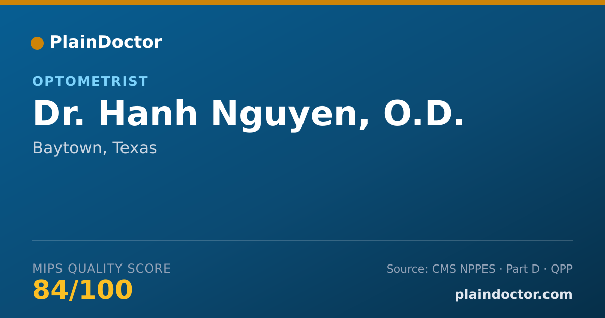 Shareable card for Hanh Nguyen, O.D. - Optometrist, Baytown, TX