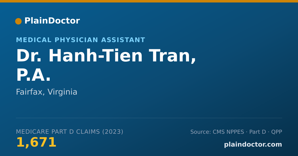 Shareable card for Hanh-Tien Tran, P.A. - Medical Physician Assistant, Fairfax, VA