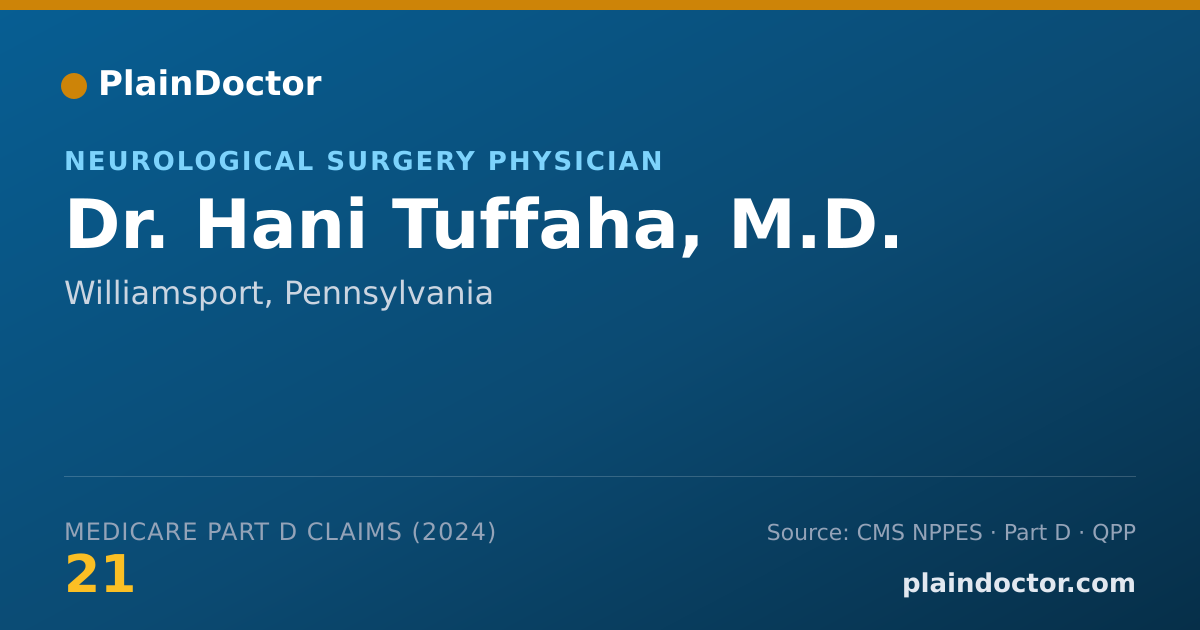 Shareable card for Hani Tuffaha, M.D. - Neurological Surgery Physician, Williamsport, PA