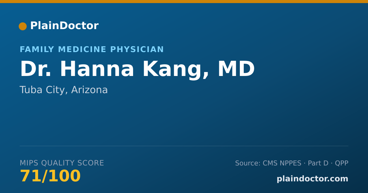 Shareable card for Hanna Kang, MD - Family Medicine Physician, Tuba City, AZ
