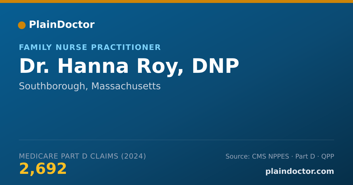 Shareable card for Hanna Roy, DNP - Family Nurse Practitioner, Southborough, MA