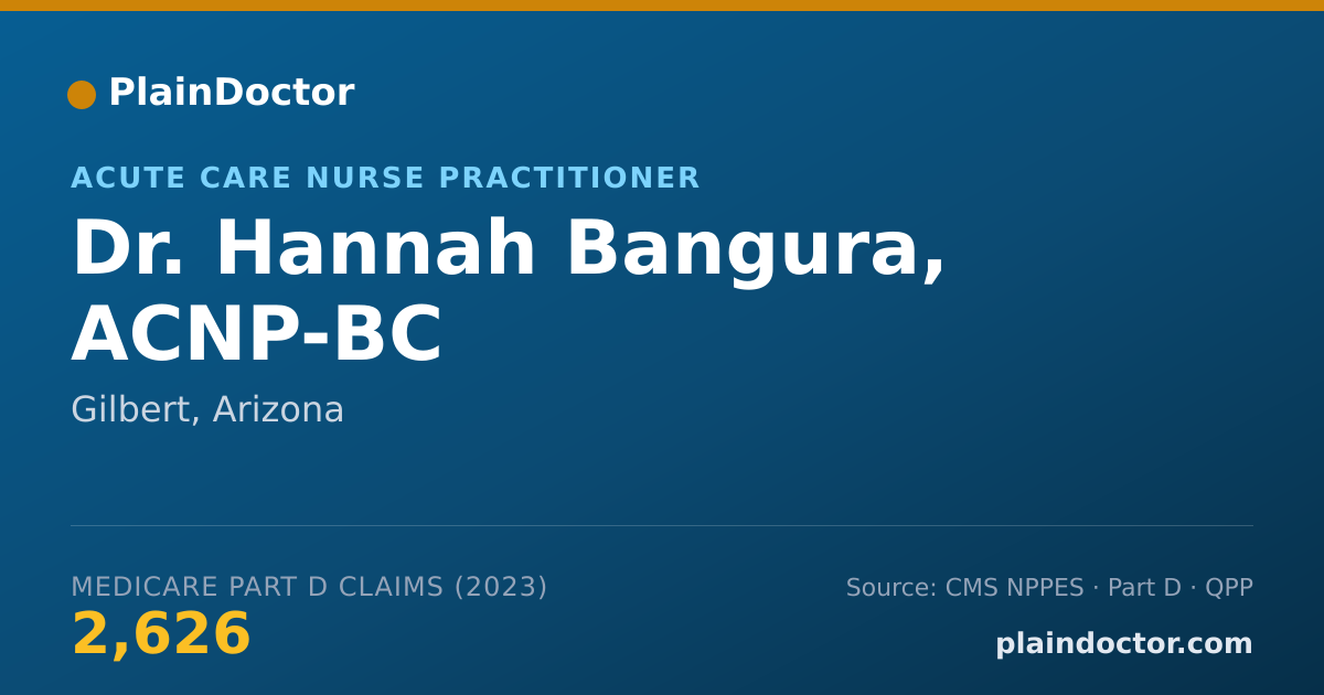 Shareable card for Hannah Bangura, ACNP-BC - Acute Care Nurse Practitioner, Gilbert, AZ