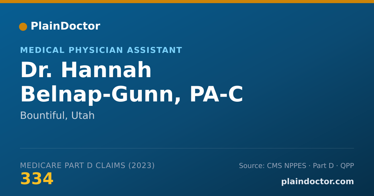 Shareable card for Hannah Belnap-Gunn, PA-C - Medical Physician Assistant, Bountiful, UT