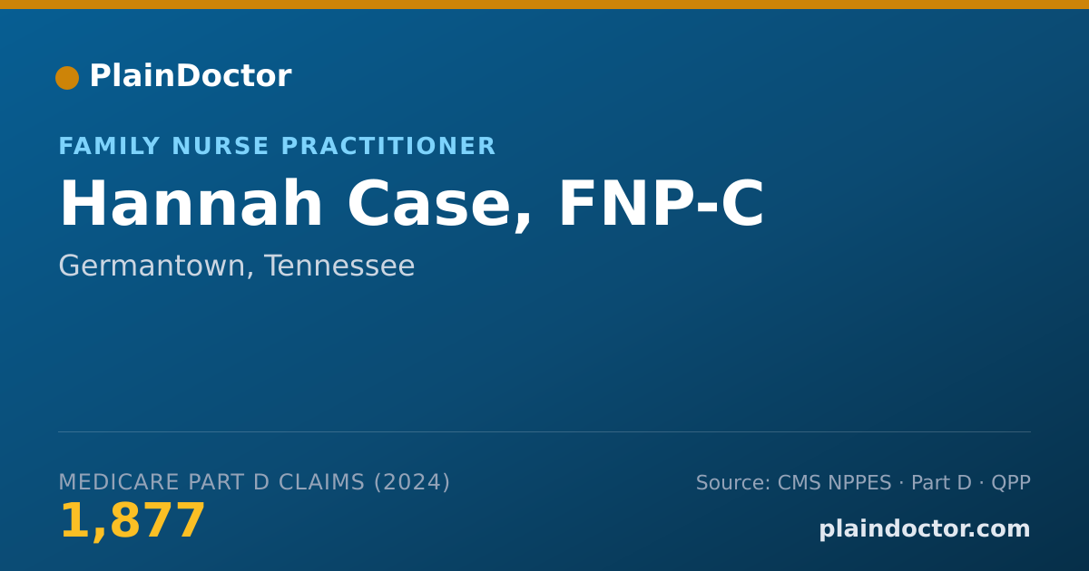 Shareable card for Hannah Case, FNP-C - Family Nurse Practitioner, Germantown, TN