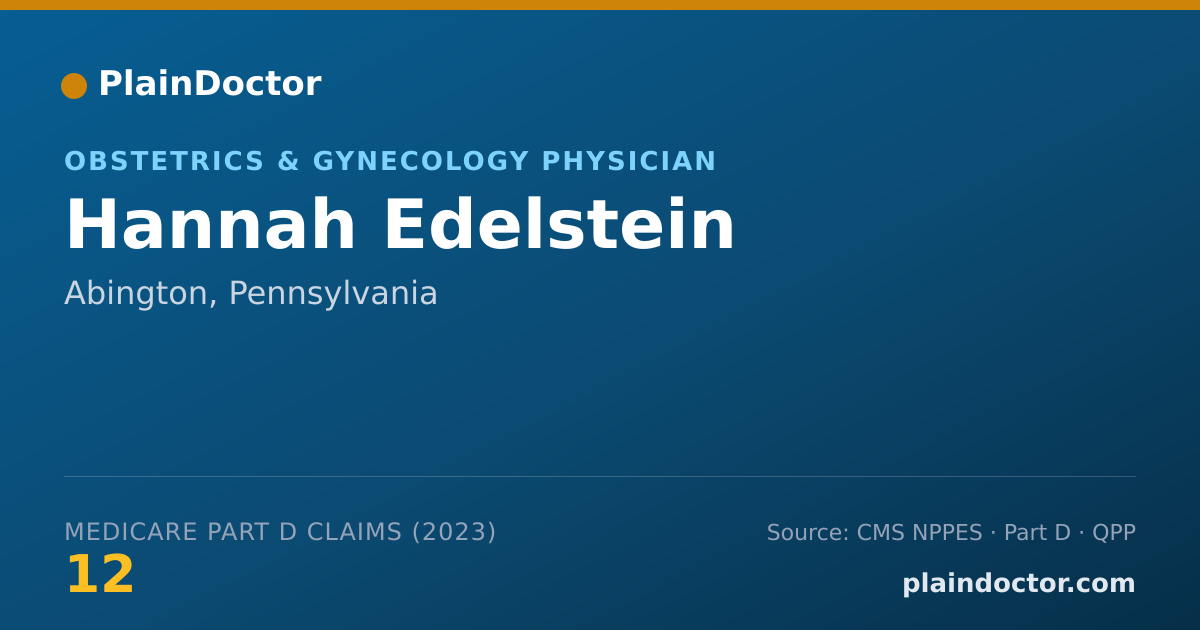 Shareable card for Hannah Edelstein - Obstetrics & Gynecology Physician, Abington, PA