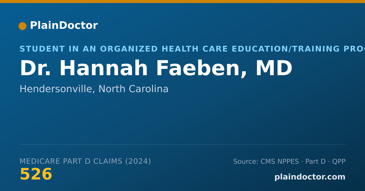Shareable card for Hannah Faeben, MD - Student in an Organized Health Care Education/Training Program, Hendersonville, NC