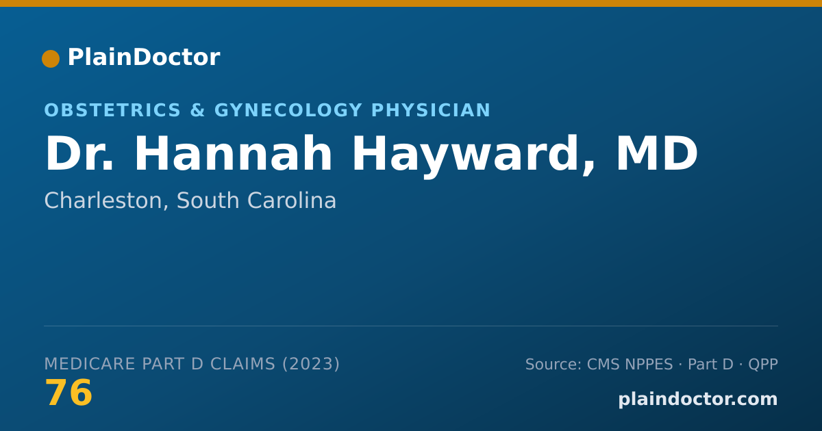 Shareable card for Hannah Hayward, MD - Obstetrics & Gynecology Physician, Charleston, SC