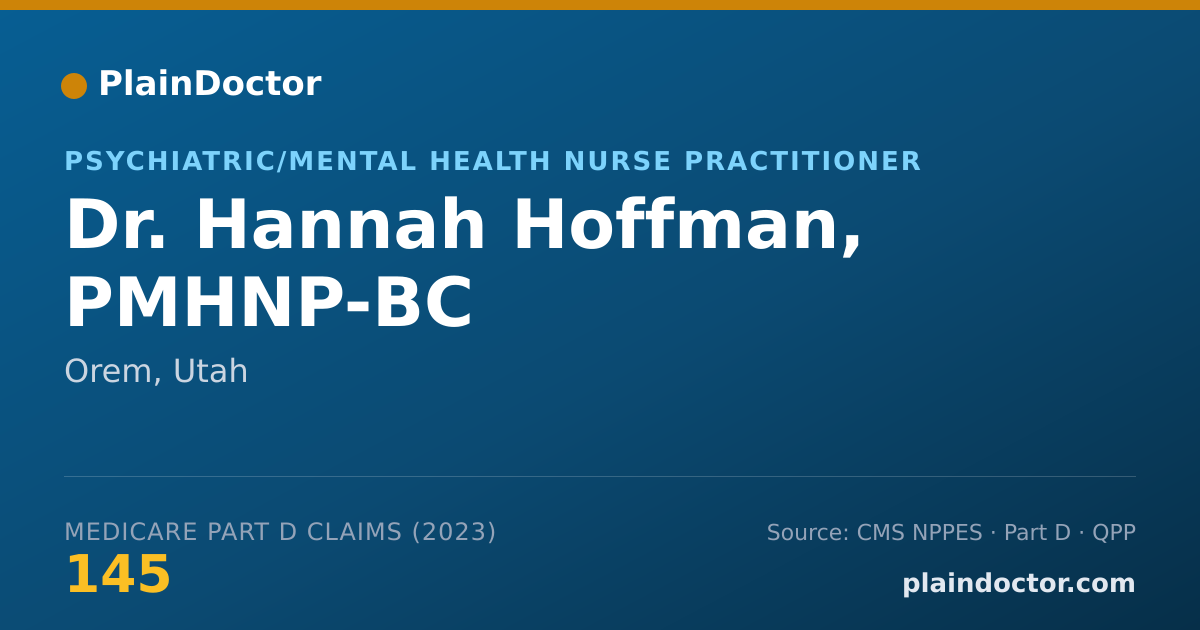 Shareable card for Hannah Hoffman, PMHNP-BC - Psychiatric/Mental Health Nurse Practitioner, Orem, UT