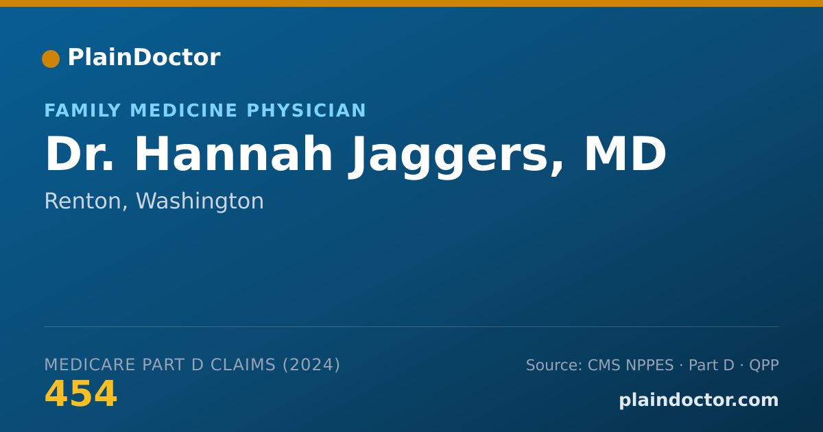 Shareable card for Hannah Jaggers, MD - Family Medicine Physician, Renton, WA