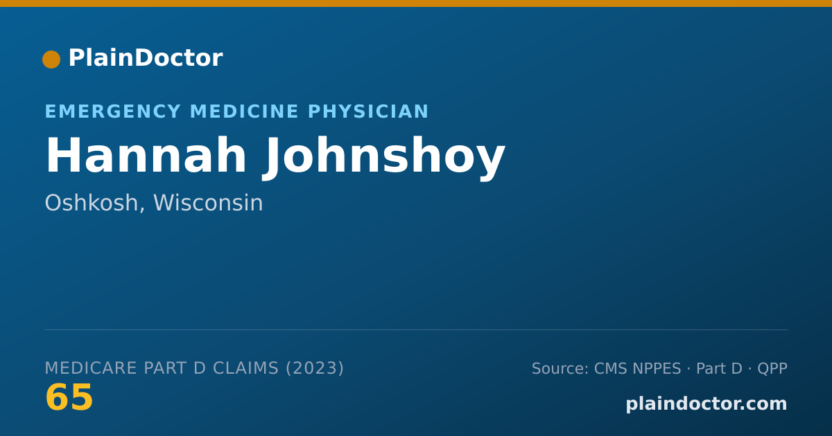 Shareable card for Hannah Johnshoy - Emergency Medicine Physician, Oshkosh, WI