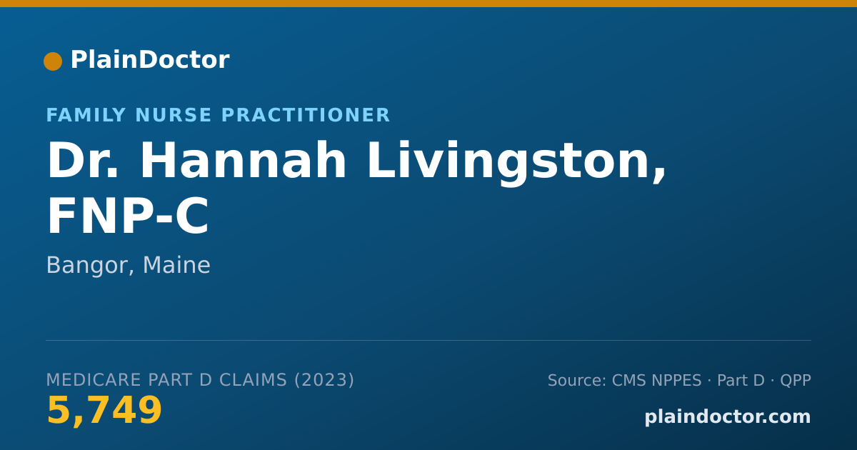 Shareable card for Hannah Livingston, FNP-C - Family Nurse Practitioner, Bangor, ME