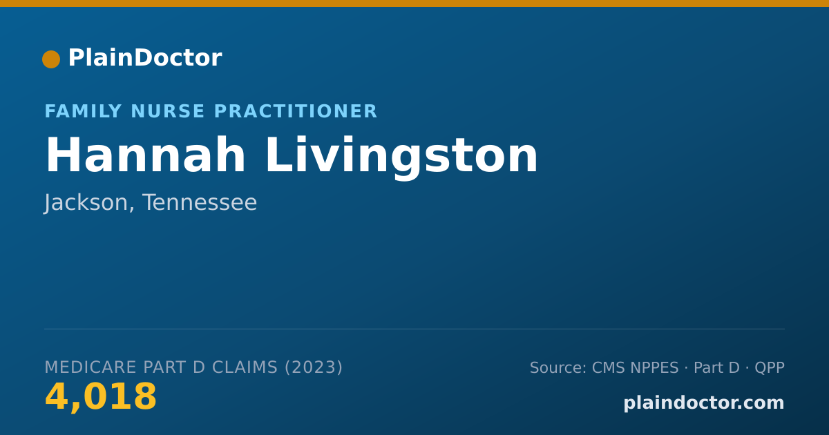 Shareable card for Hannah Livingston - Family Nurse Practitioner, Jackson, TN
