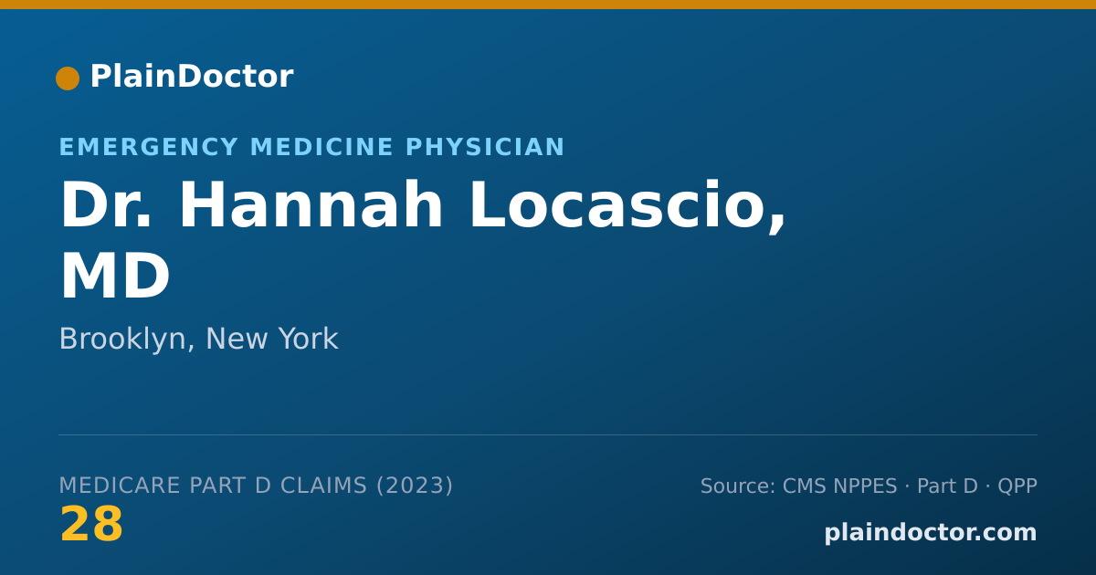 Shareable card for Hannah Locascio, MD - Emergency Medicine Physician, Brooklyn, NY