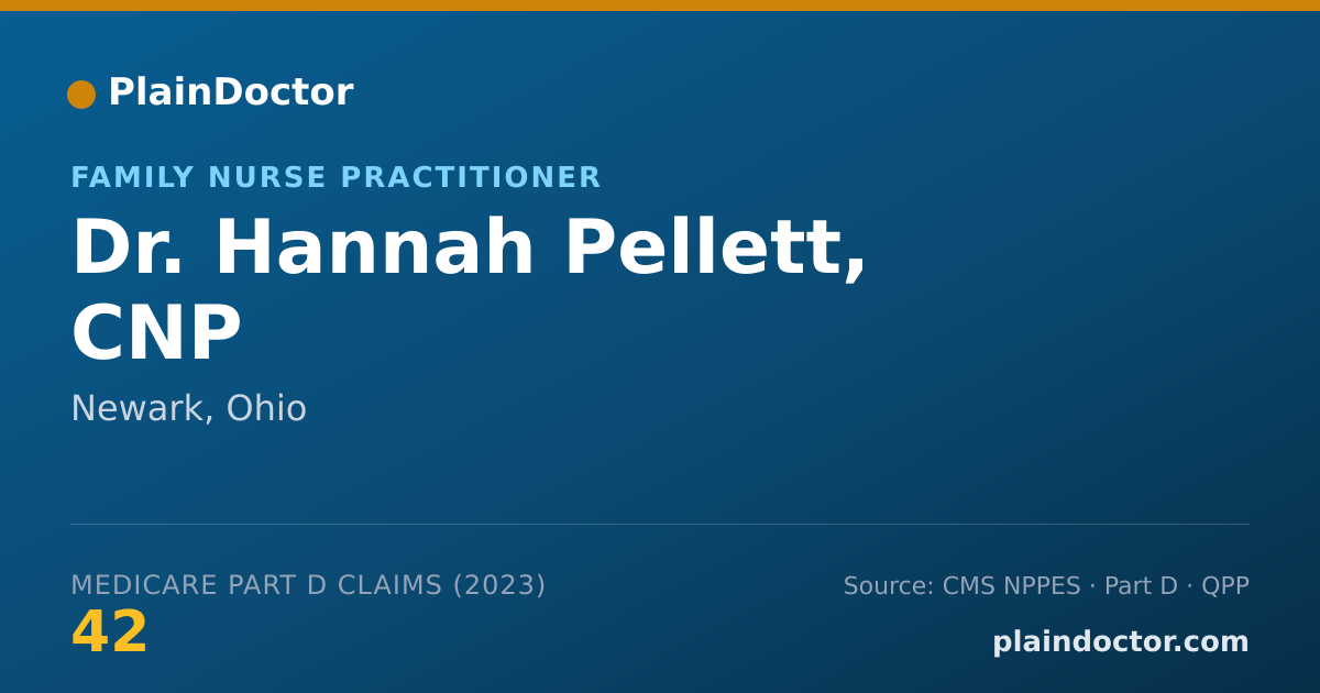 Shareable card for Hannah Pellett, CNP - Family Nurse Practitioner, Newark, OH