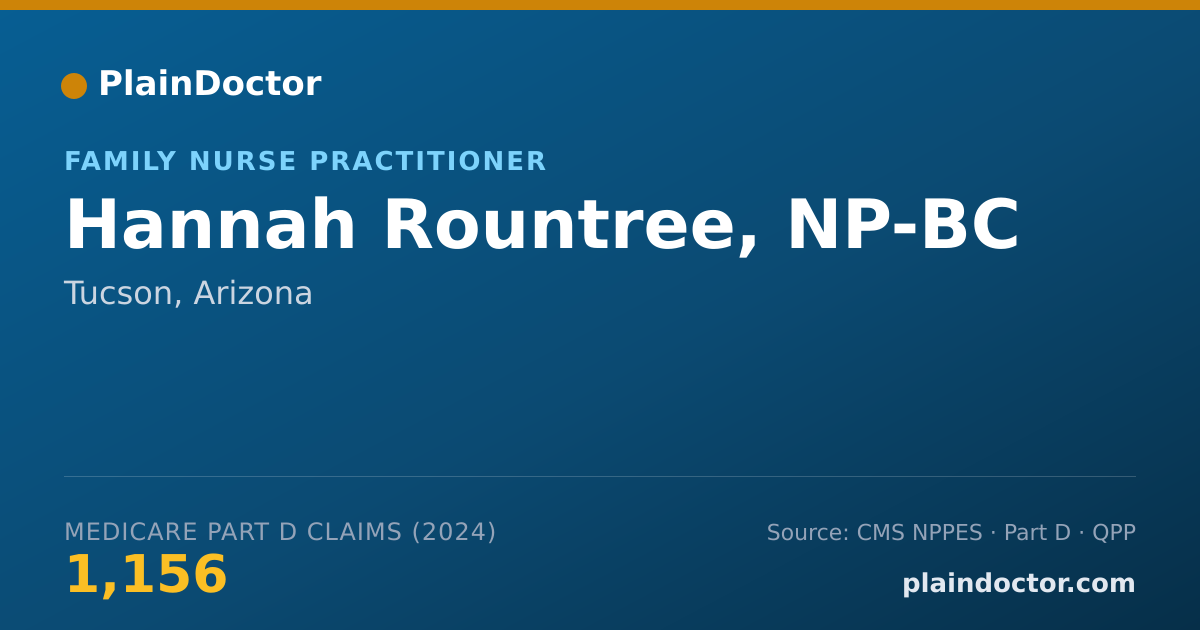 Shareable card for Hannah Rountree, NP-BC - Family Nurse Practitioner, Tucson, AZ