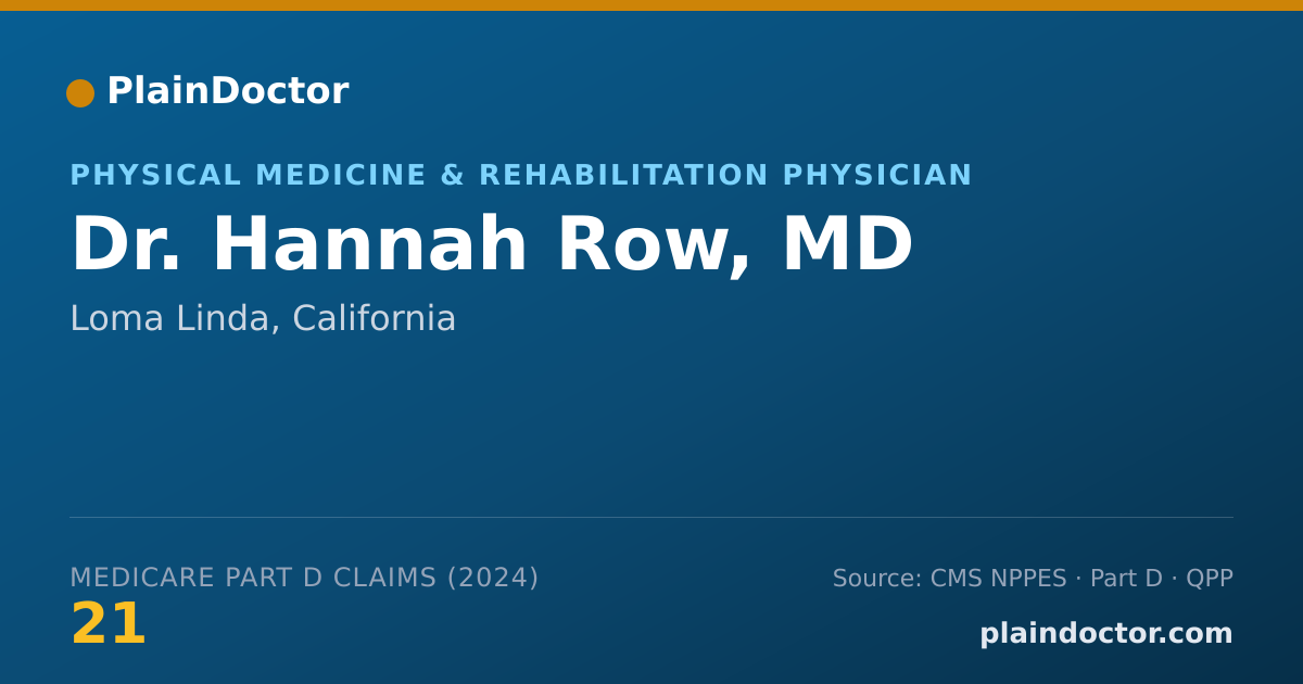 Shareable card for Hannah Row, MD - Physical Medicine & Rehabilitation Physician, Loma Linda, CA