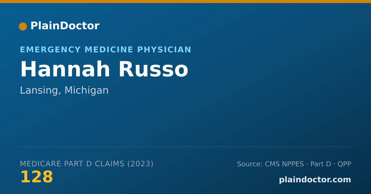 Shareable card for Hannah Russo - Emergency Medicine Physician, Lansing, MI