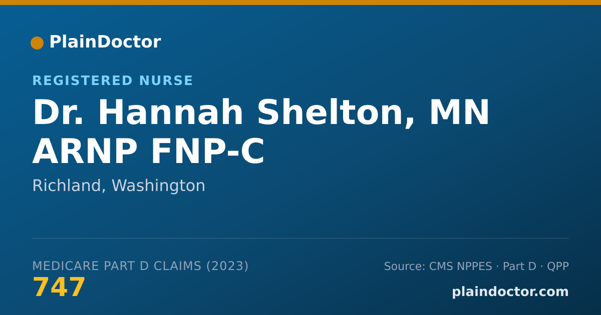 Shareable card for Hannah Shelton, MN ARNP FNP-C - Registered Nurse, Richland, WA