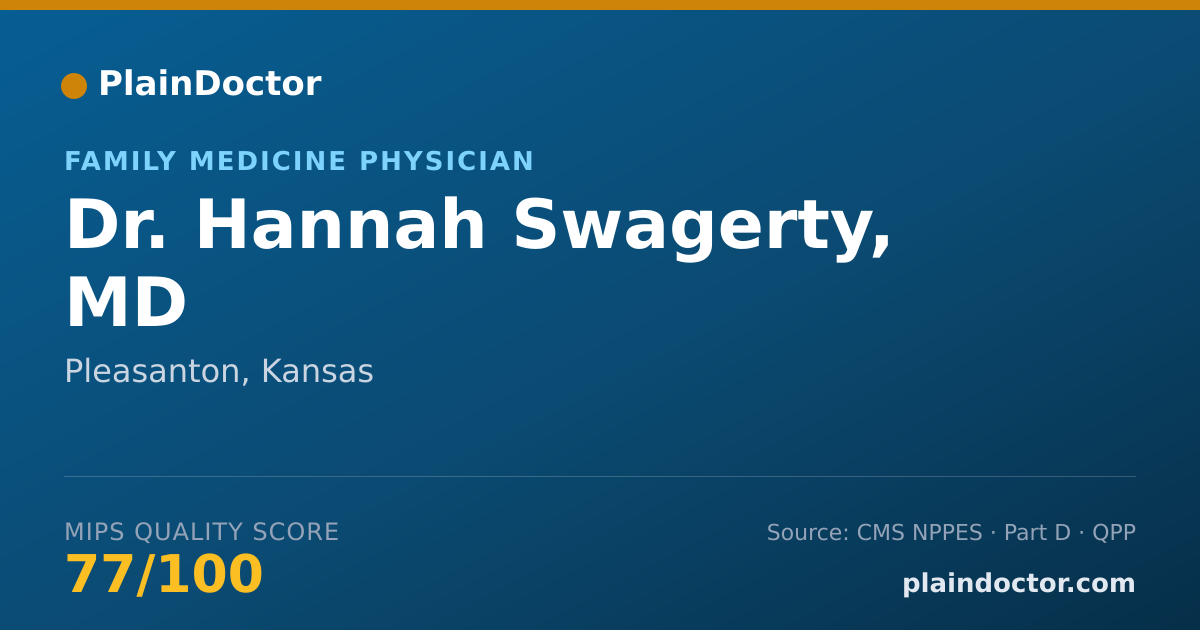 Shareable card for Hannah Swagerty, MD - Family Medicine Physician, Pleasanton, KS