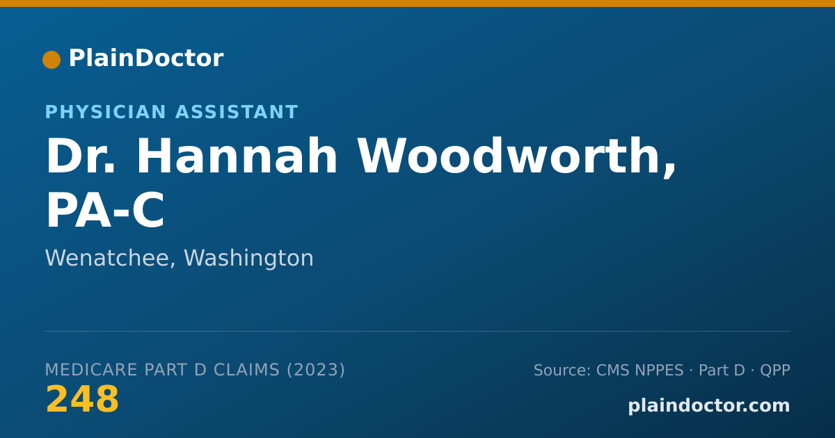 Shareable card for Hannah Woodworth, PA-C - Physician Assistant, Wenatchee, WA
