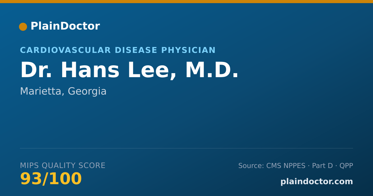 Shareable card for Hans Lee, M.D. - Cardiovascular Disease Physician, Marietta, GA