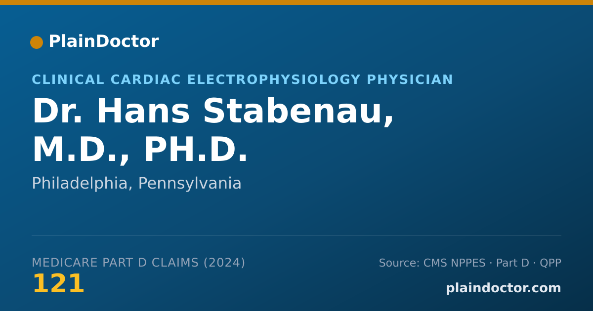 Shareable card for Hans Stabenau, M.D., PH.D. - Clinical Cardiac Electrophysiology Physician, Philadelphia, PA