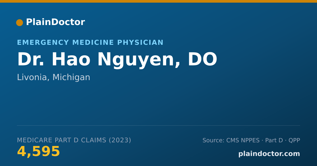 Shareable card for Hao Nguyen, DO - Emergency Medicine Physician, Livonia, MI