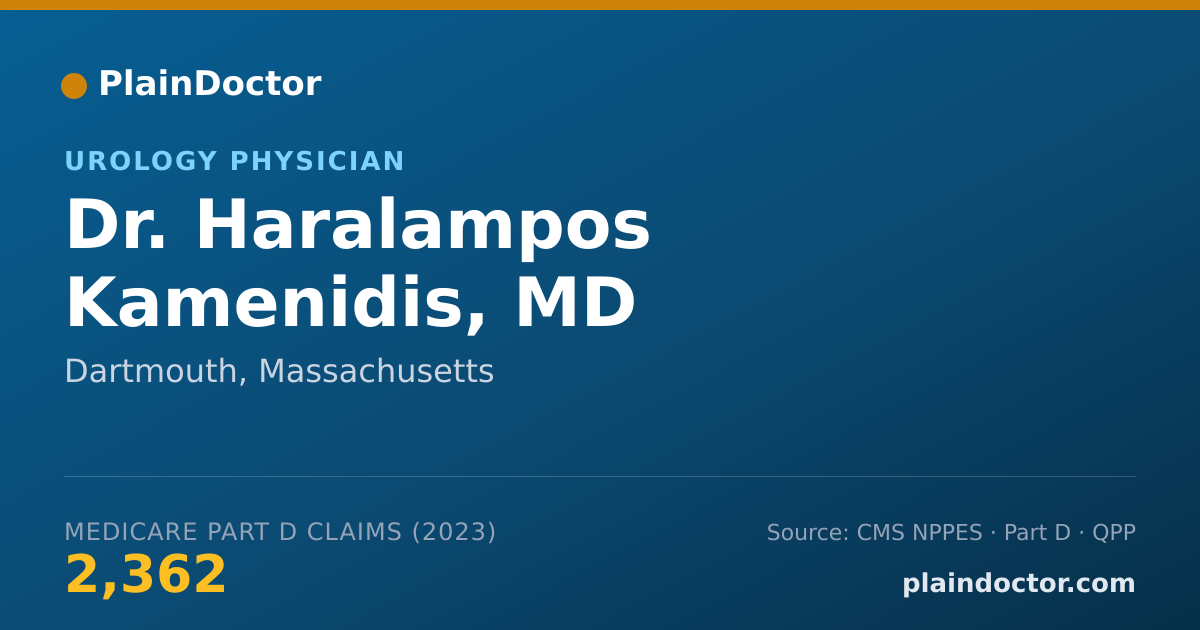 Shareable card for Haralampos Kamenidis, MD - Urology Physician, Dartmouth, MA