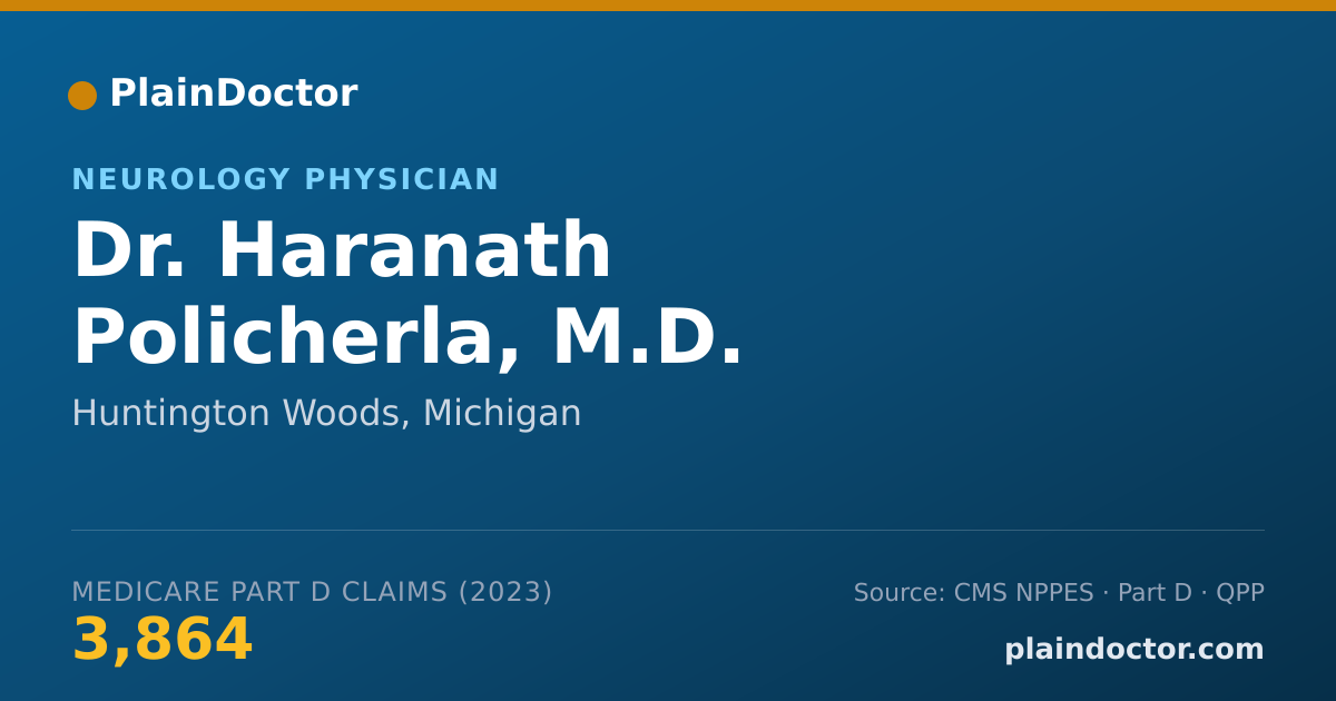 Shareable card for Haranath Policherla, M.D. - Neurology Physician, Huntington Woods, MI