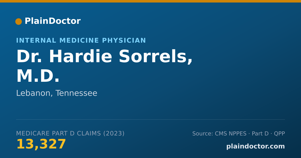 Shareable card for Hardie Sorrels, M.D. - Internal Medicine Physician, Lebanon, TN