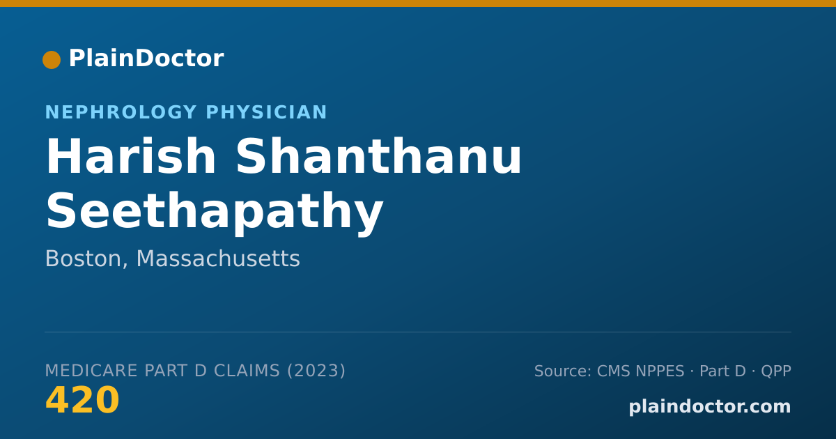 Shareable card for Harish Shanthanu Seethapathy - Nephrology Physician, Boston, MA