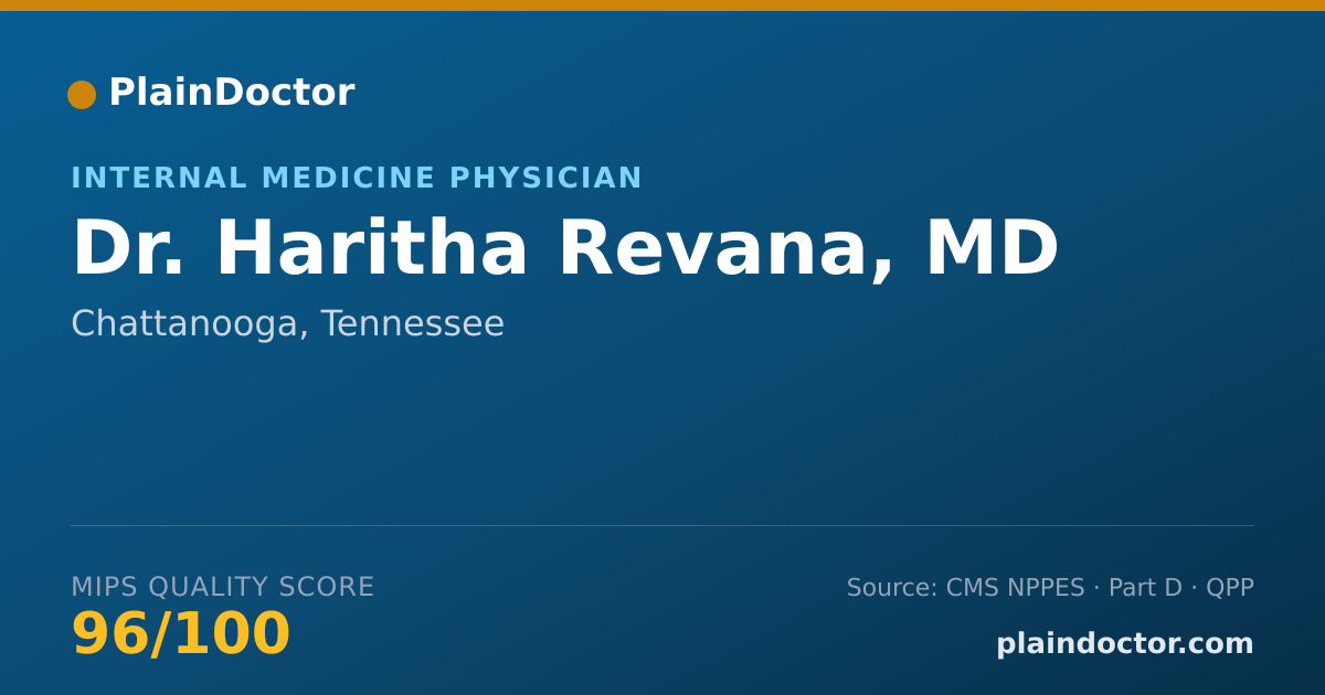 Shareable card for Haritha Revana, MD - Internal Medicine Physician, Chattanooga, TN