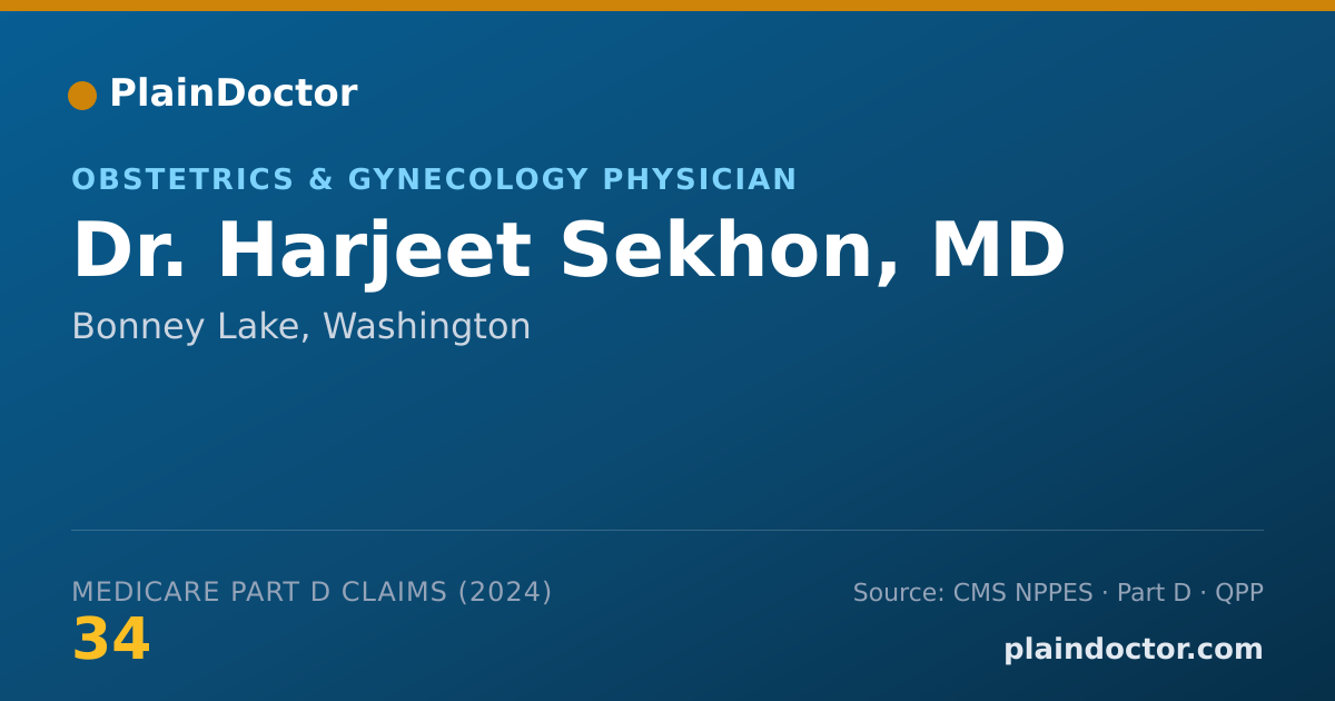 Shareable card for Harjeet Sekhon, MD - Obstetrics & Gynecology Physician, Bonney Lake, WA