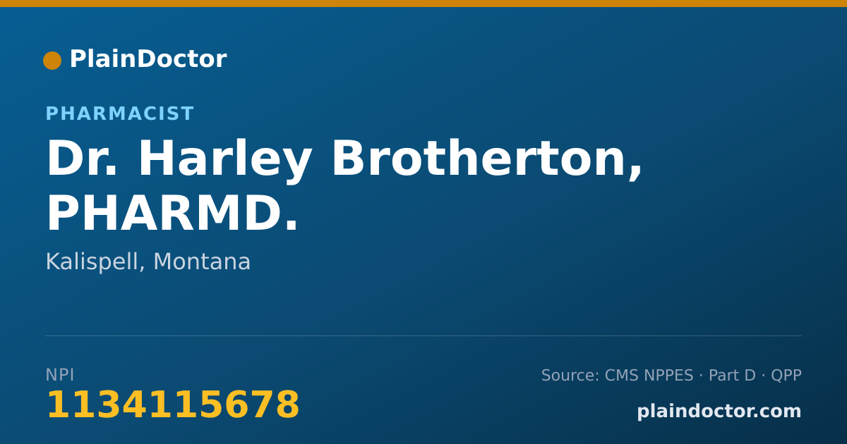 Shareable card for Harley Brotherton, PHARMD. - Pharmacist, Kalispell, MT
