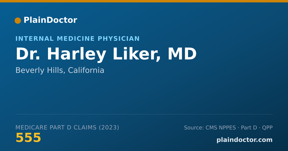 Shareable card for Harley Liker, MD - Internal Medicine Physician, Beverly Hills, CA