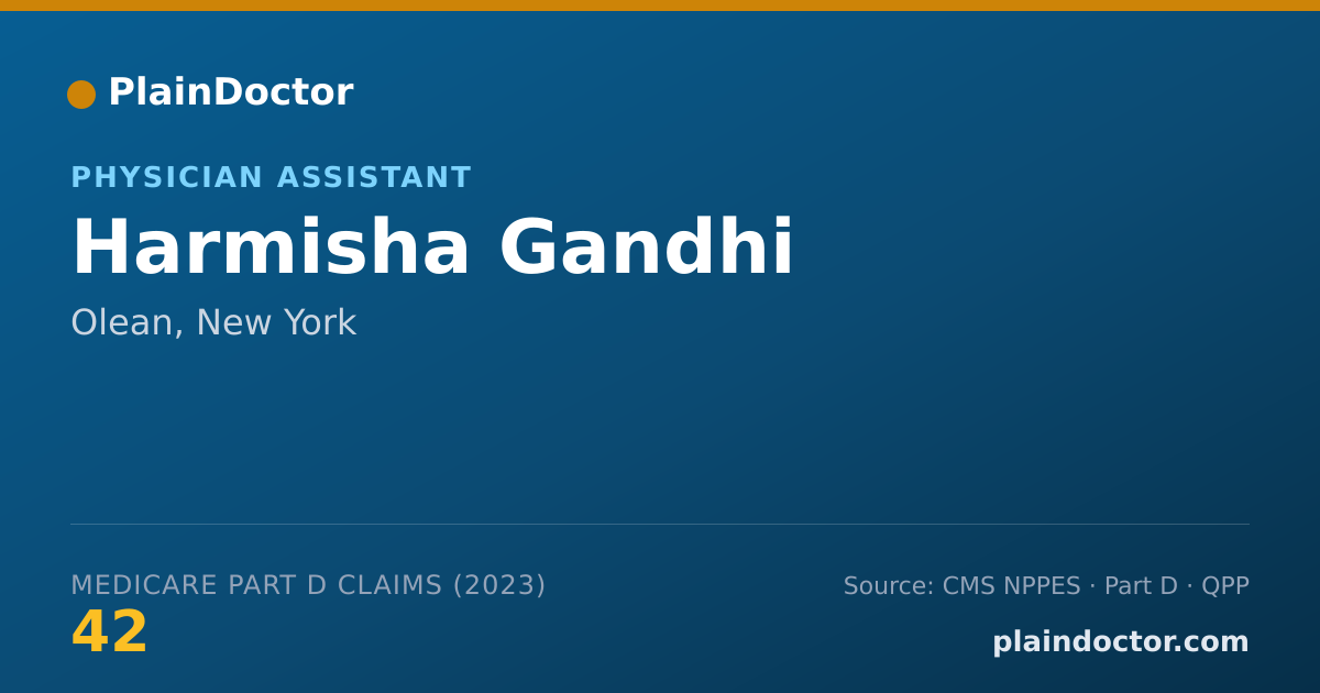 Shareable card for Harmisha Gandhi - Physician Assistant, Olean, NY