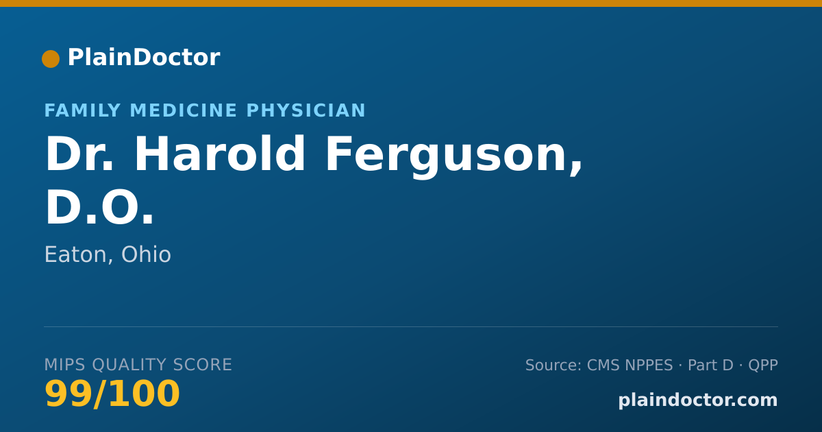 Shareable card for Harold Ferguson, D.O. - Family Medicine Physician, Eaton, OH