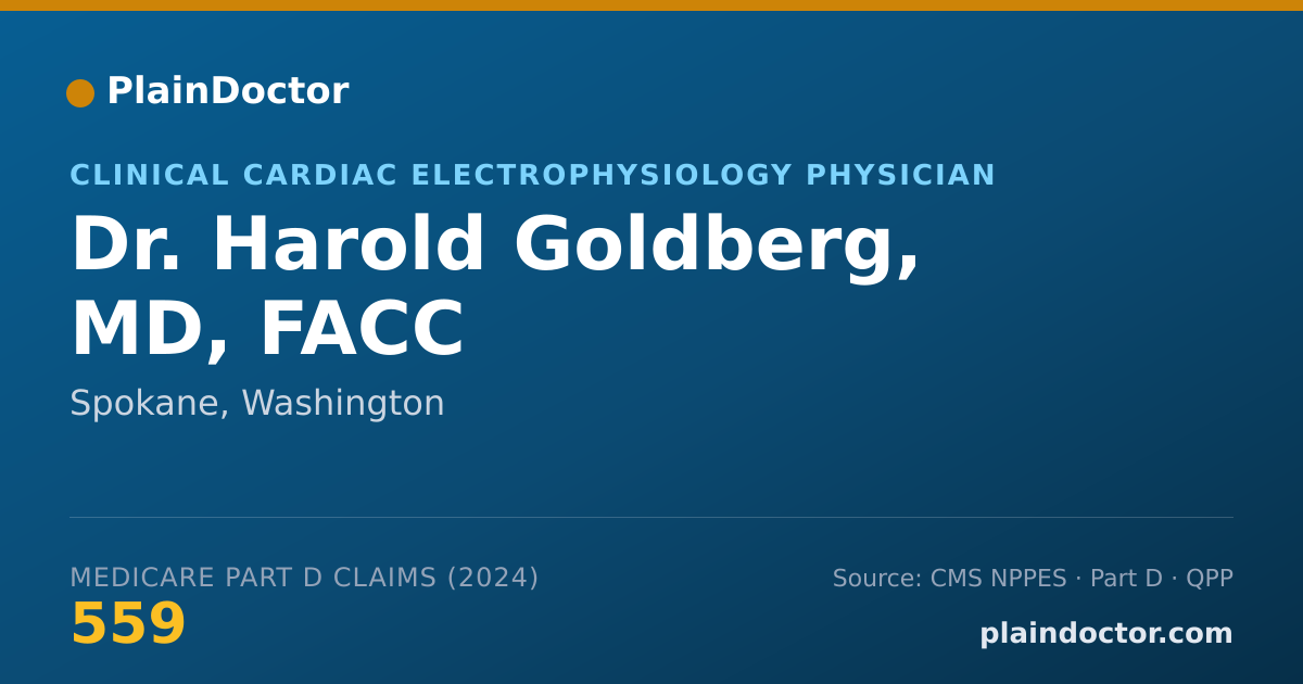 Shareable card for Harold Goldberg, MD, FACC - Clinical Cardiac Electrophysiology Physician, Spokane, WA