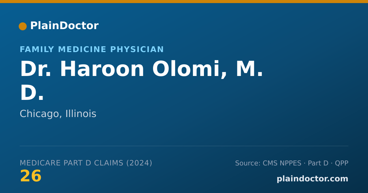 Shareable card for Haroon Olomi, M. D. - Family Medicine Physician, Chicago, IL