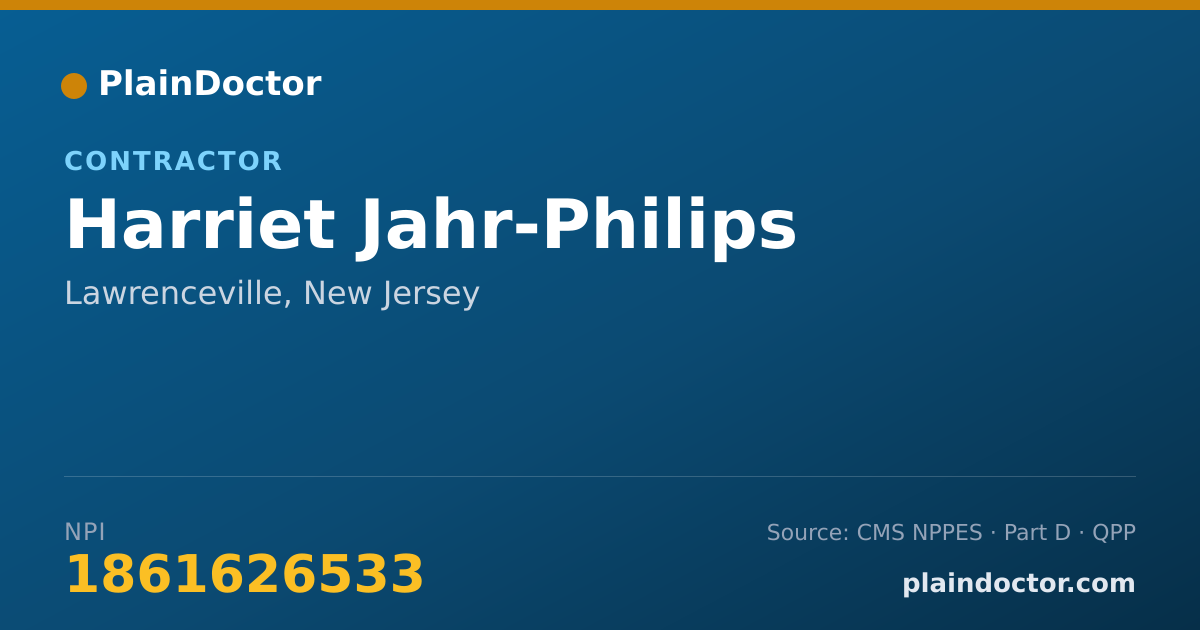 Shareable card for Harriet Jahr-Philips - Contractor, Lawrenceville, NJ