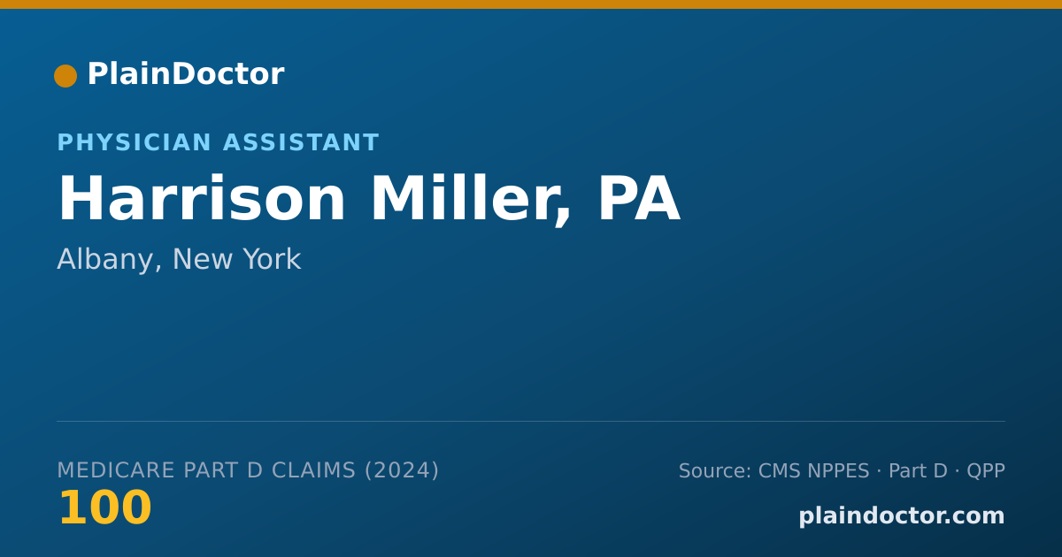 Shareable card for Harrison Miller, PA - Physician Assistant, Albany, NY