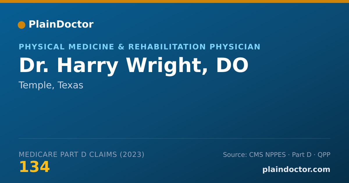 Shareable card for Harry Wright, DO - Physical Medicine & Rehabilitation Physician, Temple, TX