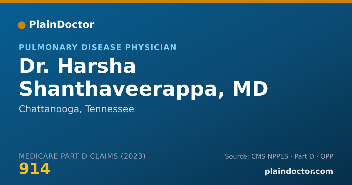Shareable card for Harsha Shanthaveerappa, MD FCCP - Pulmonary Disease Physician, Chattanooga, TN